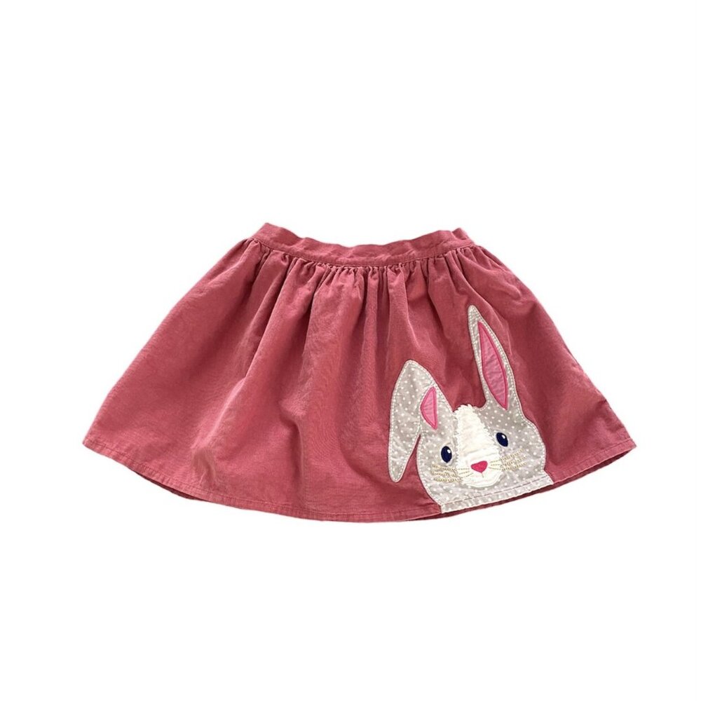 Mini Boden Corduroy Bunny Appliqué Skirt